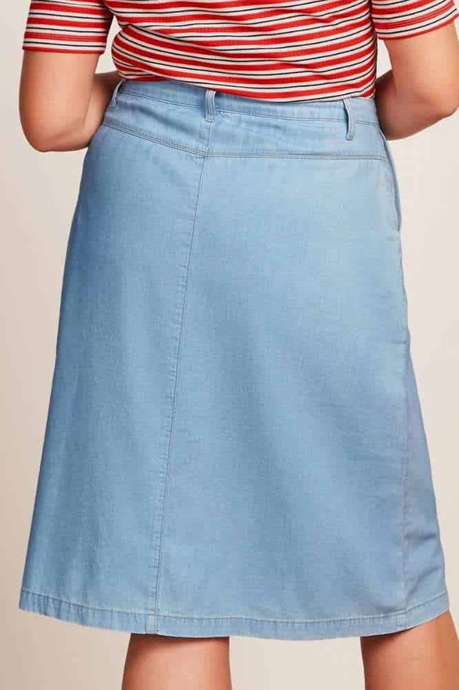 King Louie Marie Skirt Festa Light Denim Blue Tint - La Vie en Rose Damesmode