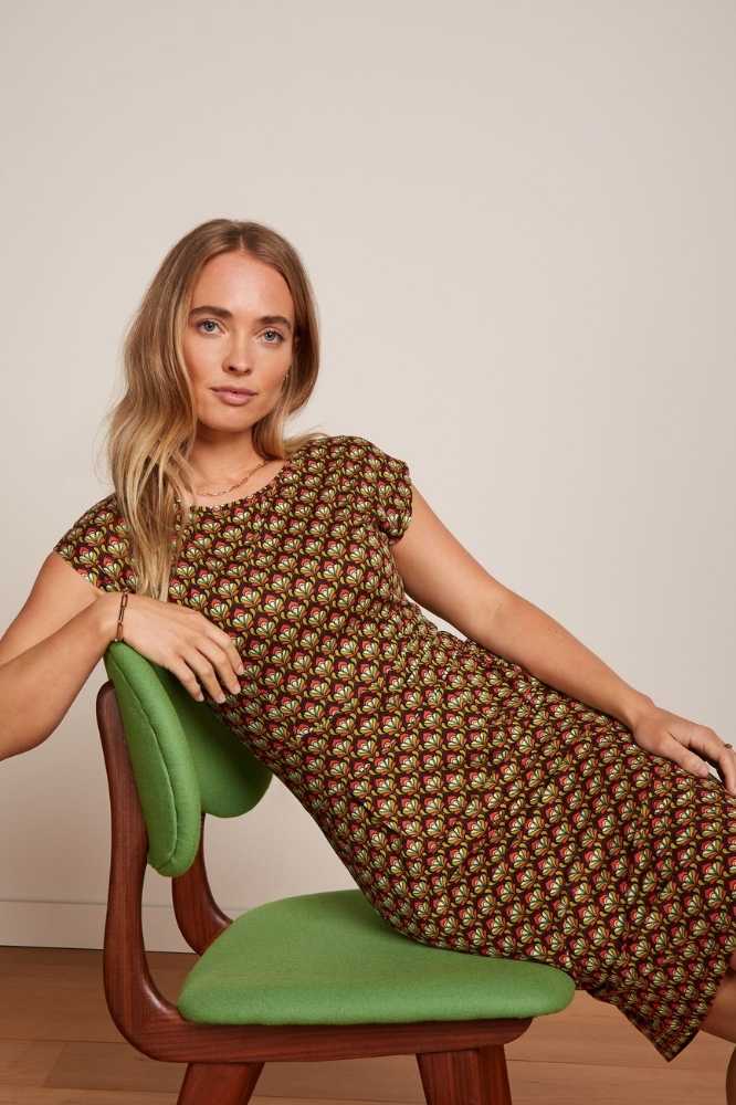 King Louie Rose Dress Toulouse Black - La Vie en Rose Damesmode