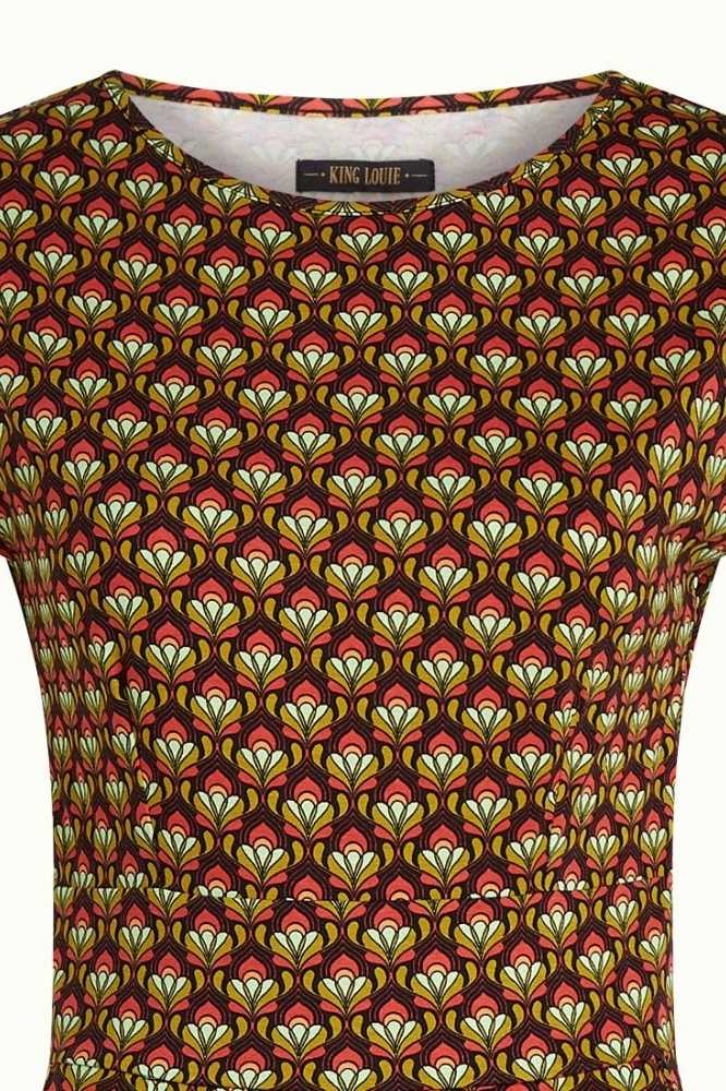 King Louie Rose Dress Toulouse Black - La Vie en Rose Damesmode