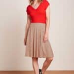 King Louie Serena Skirt Cocolupa Chino Cream - La Vie en Rose Damesmode