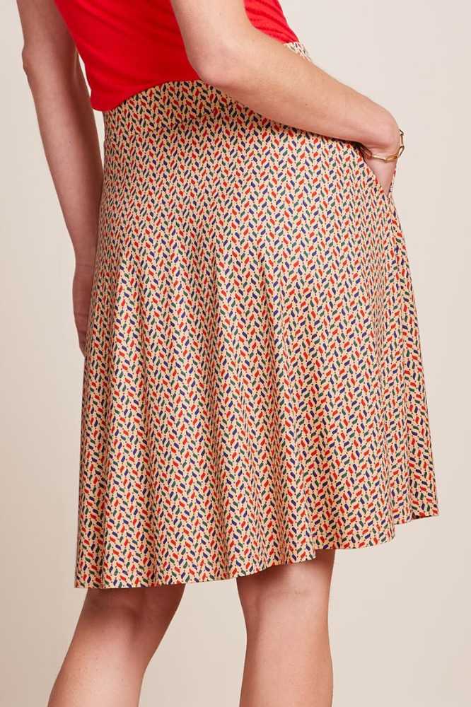 King Louie Serena Skirt Cocolupa Chino Cream - La Vie en Rose Damesmode
