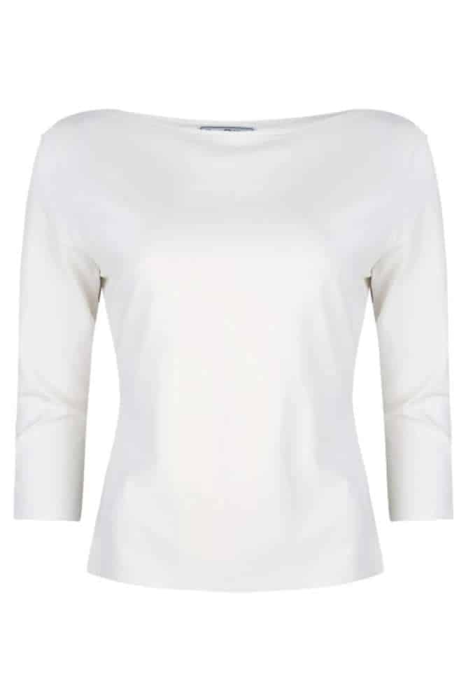 Very Cherry Boatneck Top Ecru Tricot Deluxe - La Vie en Rose Damesmode