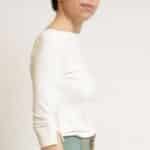 Very Cherry Boatneck Top Ecru Tricot Deluxe - La Vie en Rose Damesmode