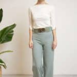 Very Cherry Boatneck Top Ecru Tricot Deluxe - La Vie en Rose Damesmode