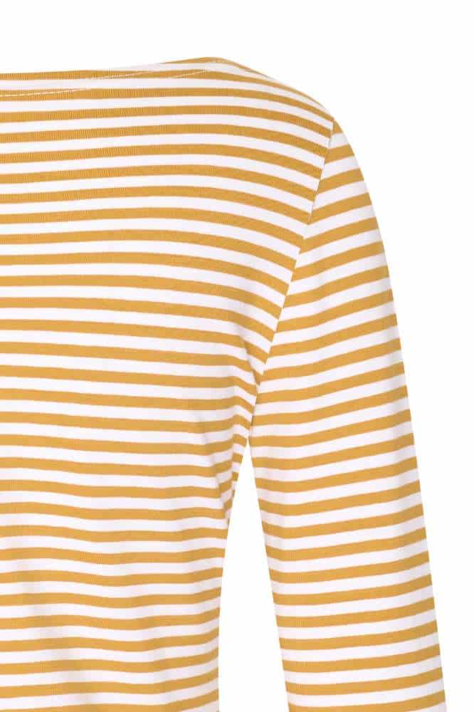 Very Cherry Boatneck Top French Stripes Honey Yellow - La Vie en Rose Damesmode
