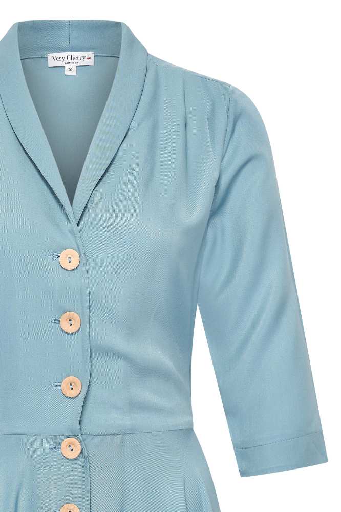 Very Cherry D'laine Dress Olette Ice Blue - La Vie en Rose Damesmode