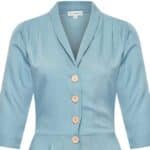 Very Cherry D'laine Dress Olette Ice Blue - La Vie en Rose Damesmode