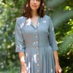 Very Cherry D'laine Dress Olette Ice Blue - La Vie en Rose Damesmode