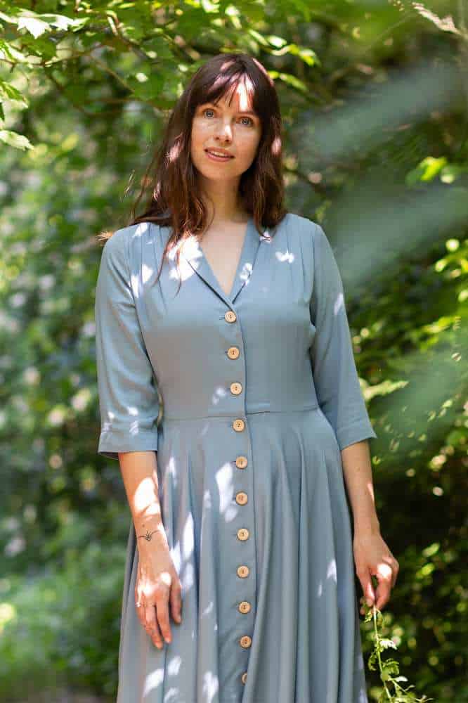 Very Cherry D'laine Dress Olette Ice Blue - La Vie en Rose Damesmode