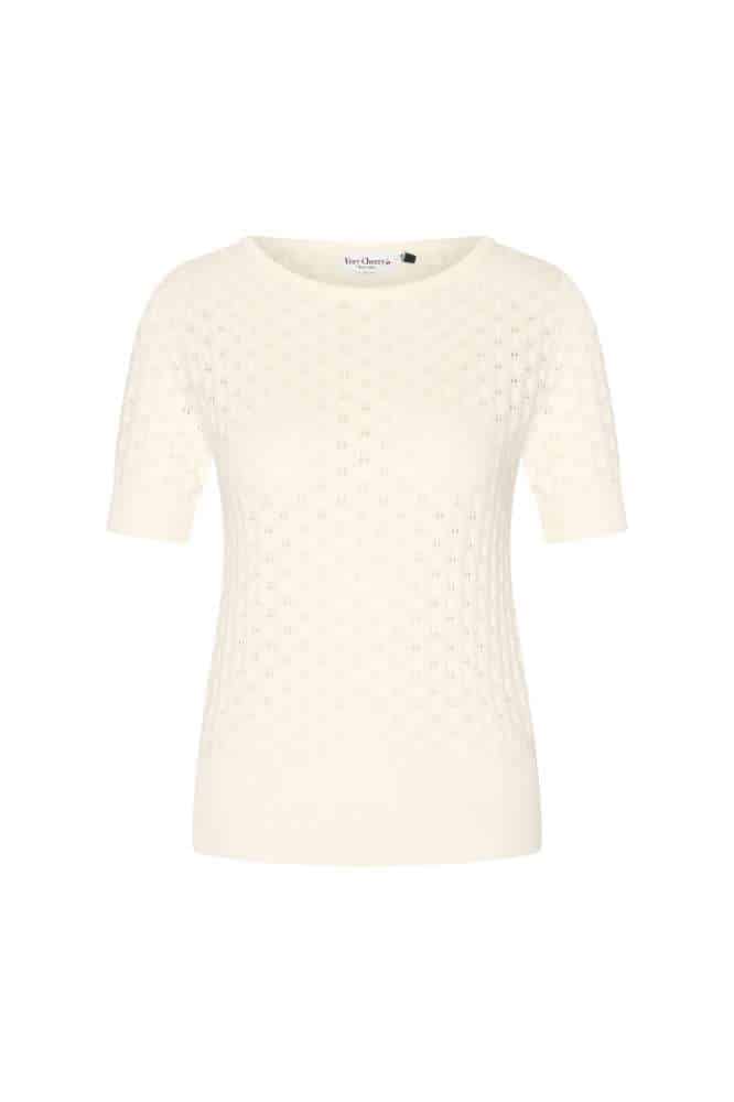 Very Cherry Ella Top Ecru - La Vie en Rose Damesmode
