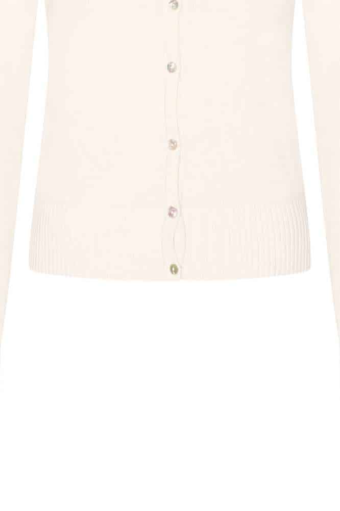 Very Cherry Lucia Cardigan Ecru - La Vie en Rose Damesmode