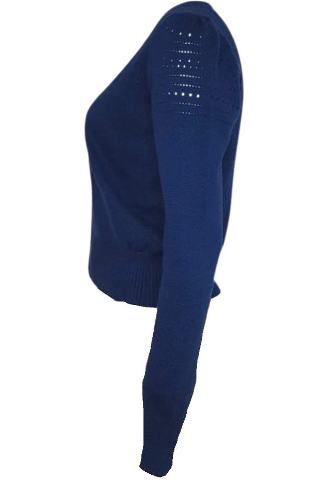 Very Cherry Lucia V-Neck Cardigan Marine - La Vie en Rose Damesmode