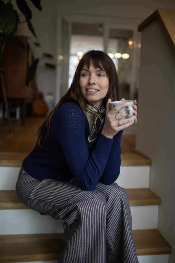 Very Cherry Lucia V-Neck Cardigan Marine - La Vie en Rose Damesmode