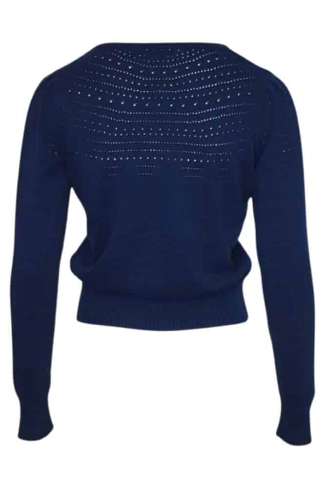 Very Cherry Lucia V-Neck Cardigan Marine - La Vie en Rose Damesmode