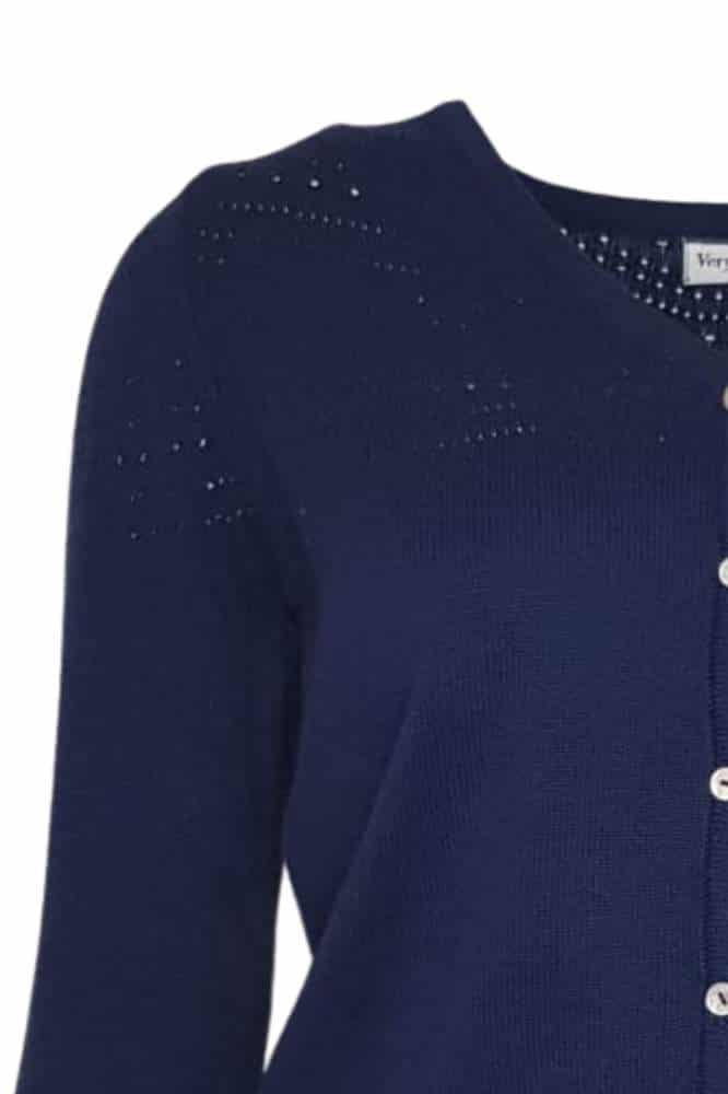 Very Cherry Lucia V-Neck Cardigan Marine - La Vie en Rose Damesmode