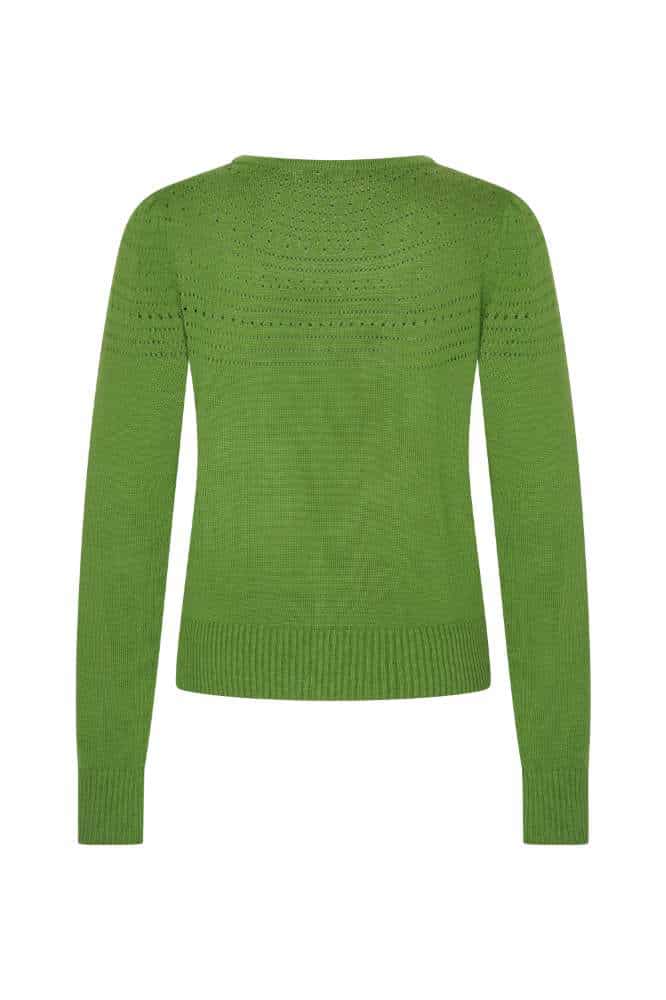 Very Cherry Lucia V Neck Cardigan Olive Green - La Vie en Rose Damesmode (1)