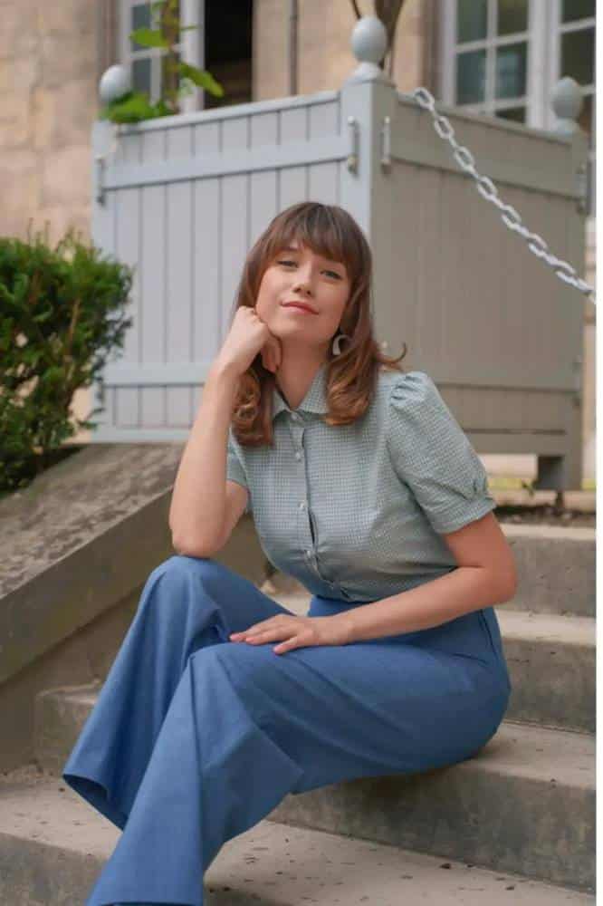 Very Cherry Marlene Pants Lights Denim Indigo - La Vie en Rose Damesmode