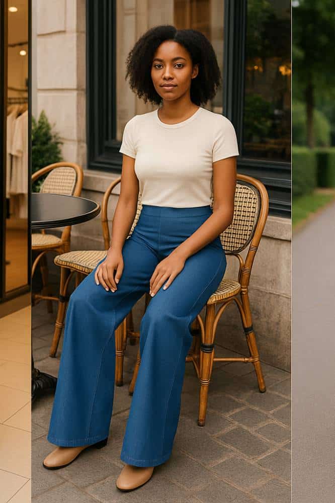 Very Cherry Marlene Pants Lights Denim Indigo - La Vie en Rose Damesmode