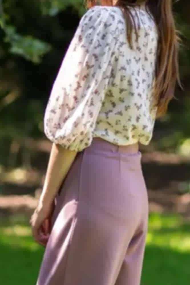 Very Cherry Marlene Pants Lila Gabardine - La Vie en Rose Damesmode