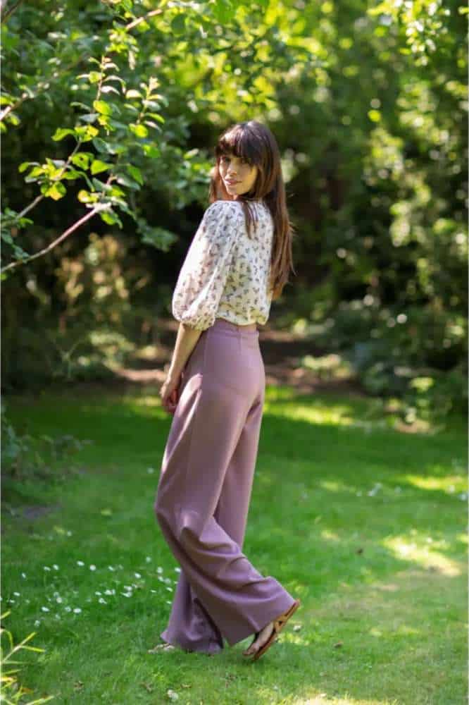 Very Cherry Marlene Pants Lila Gabardine - La Vie en Rose Damesmode