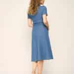 Very Cherry Revers Dress Lights Denim Indigo - La Vie en Rose Damesmode