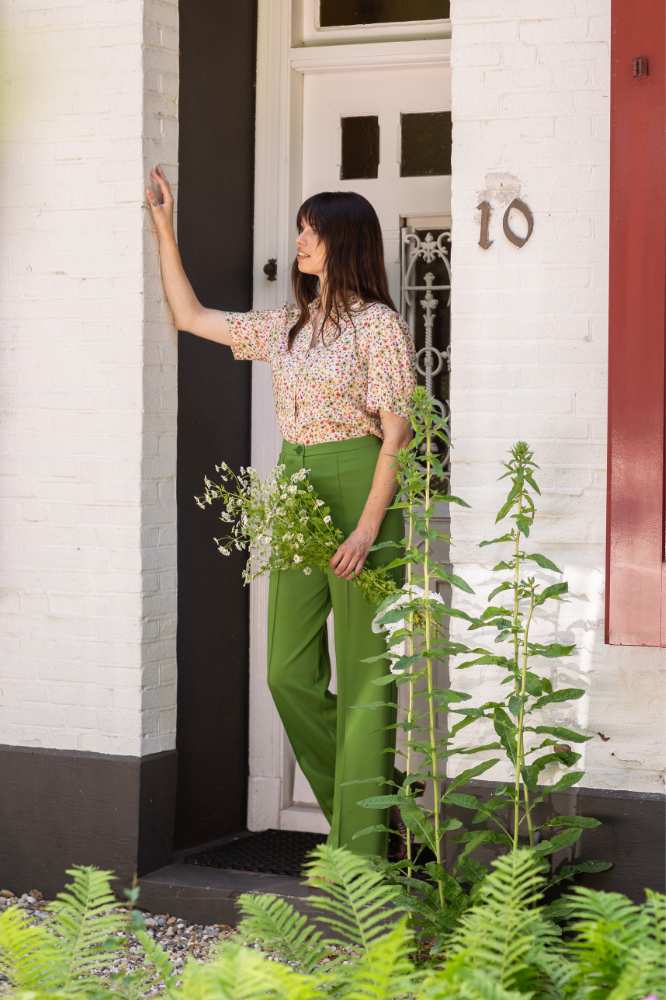 Very Cherry Taylor Pants Olive Punty - La Vie en Rose Damesmode