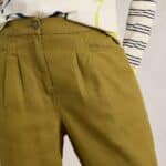 White Stuff Rowena Linen Trouser Khaki Green - La Vie en Rose Damesmode