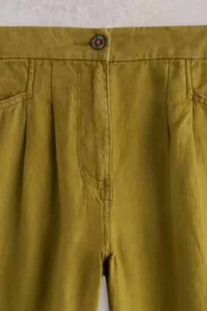 White Stuff Rowena Linen Trouser Khaki Green - La Vie en Rose Damesmode