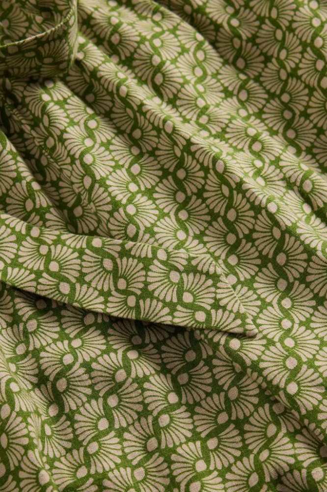 White Stuff Verity Linen Blend Jumpsuit Green Print - La Vie en Rose Damesmode