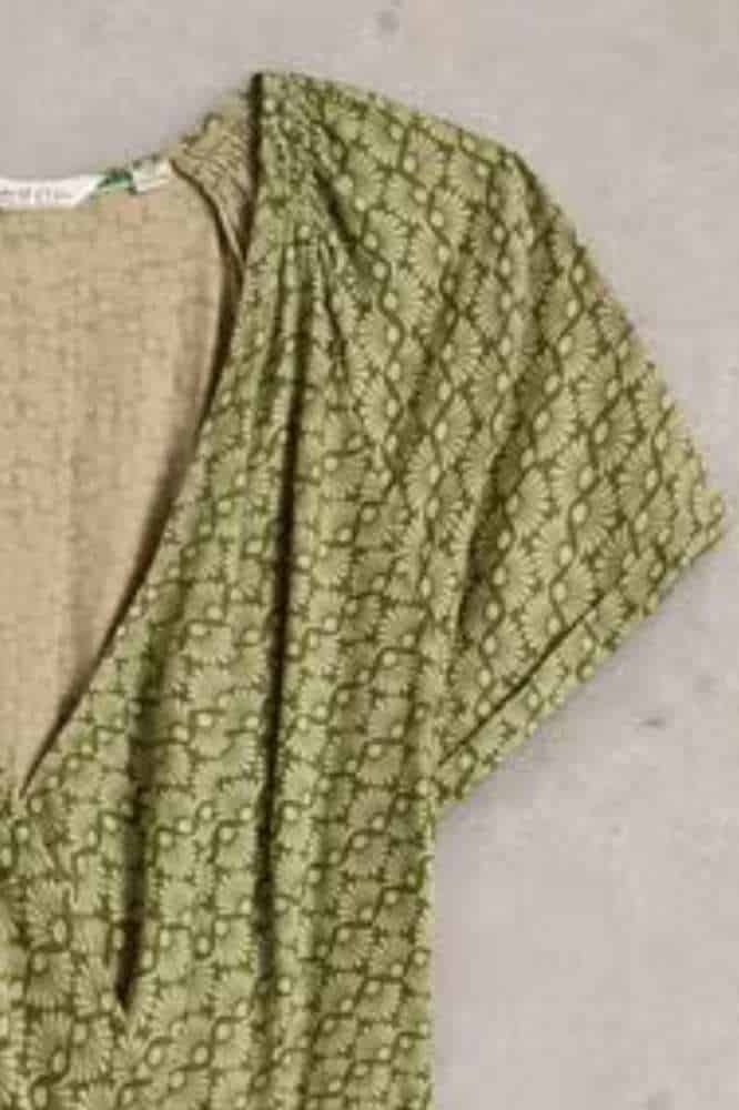 White Stuff Verity Linen Blend Jumpsuit Green Print - La Vie en Rose Damesmode