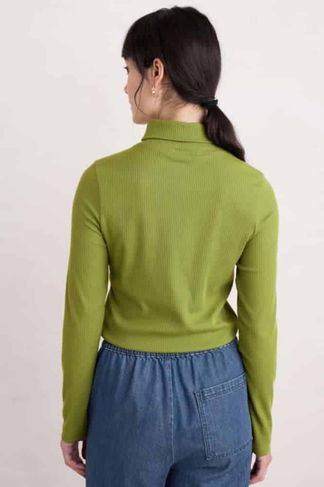 Seasalt Cornwall Hazel Rib Top Dark Citron - La Vie en Rose Damesmode