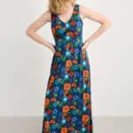 Seasalt Cornwall Polmanter Dress Screenprint Floral Maritime - La Vie en Rose Damesmode