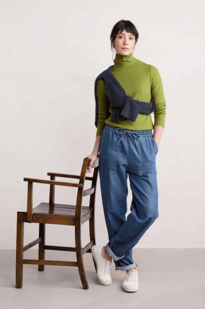 Seasalt Cornwall Hazel Rib Top Dark Citron - La Vie en Rose Damesmode