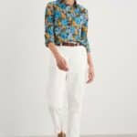 Larissa Shirt Citrus Floral Poseidon