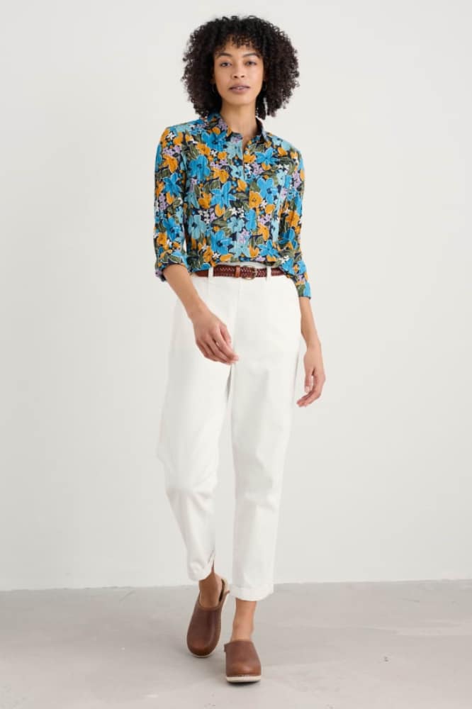 Larissa Shirt Citrus Floral Poseidon