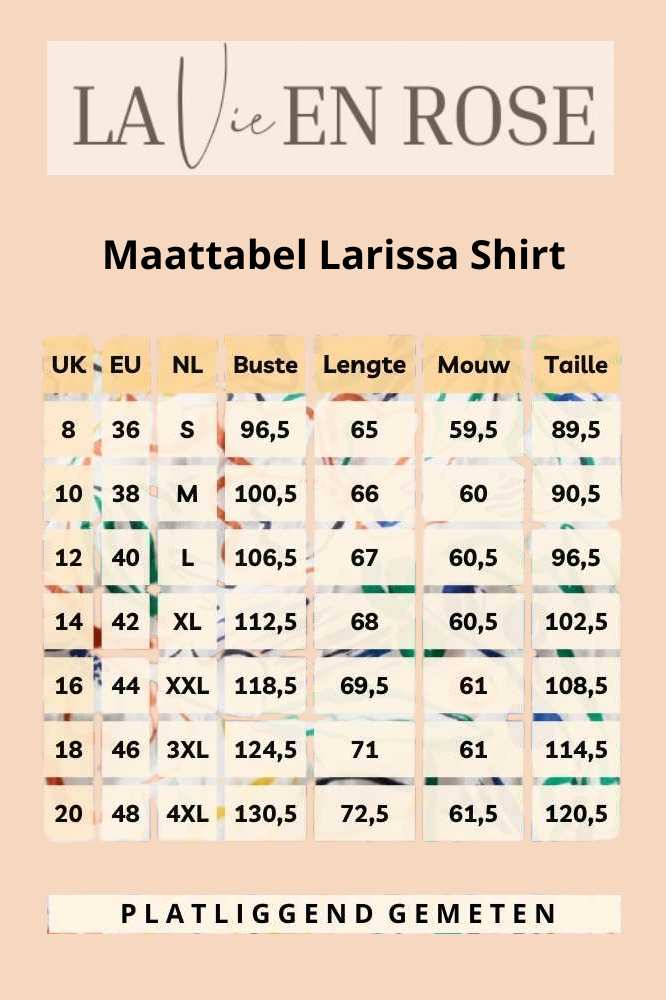 Maattabel Larissa Shirt