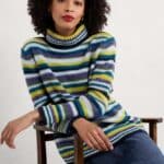 Seasalt Cornwall Braque Jumper Concertina Dark Citron Multi - La Vie en Rose Damesmode