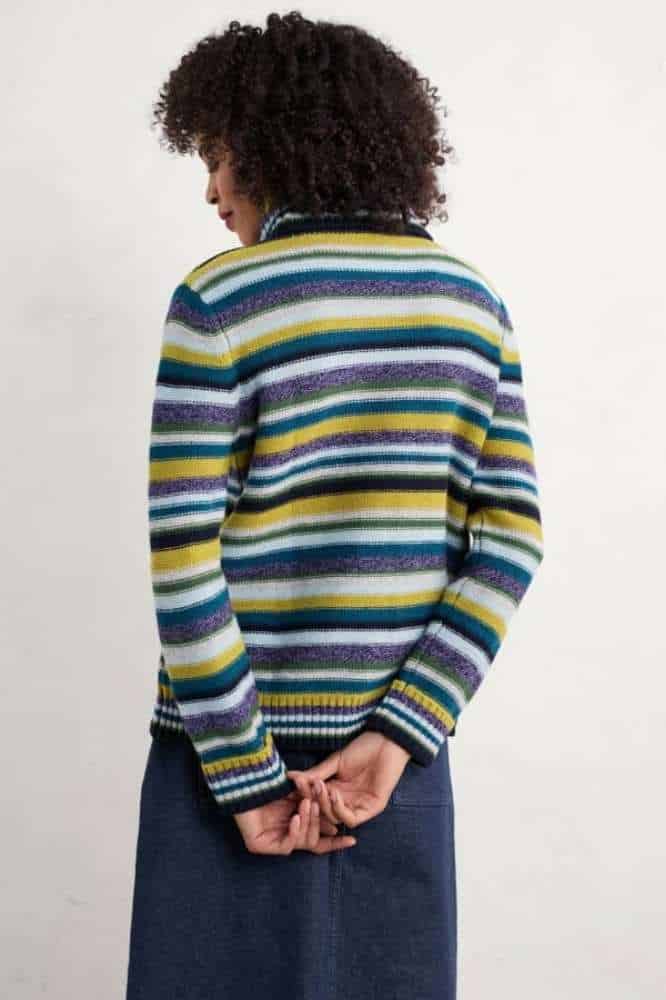 Seasalt Cornwall Braque Jumper Concertina Dark Citron Multi - La Vie en Rose Damesmode