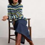 Seasalt Cornwall Braque Jumper Concertina Dark Citron Multi - La Vie en Rose Damesmode