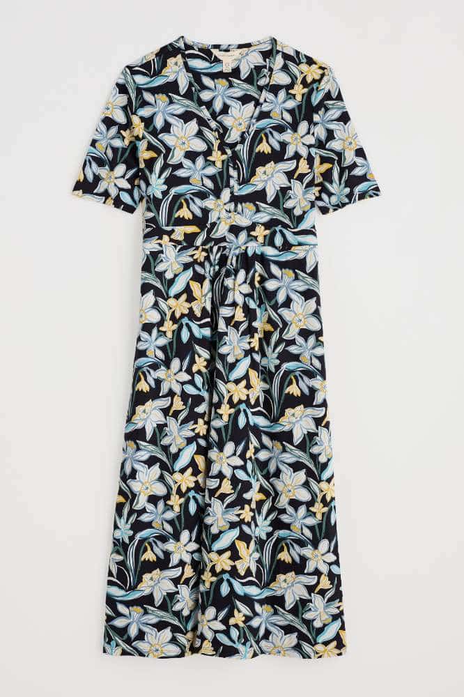 Seasalt Cornwall Carwynnen Dress Painted Daffodil Inkwell - La Vie en Rose Damesmode