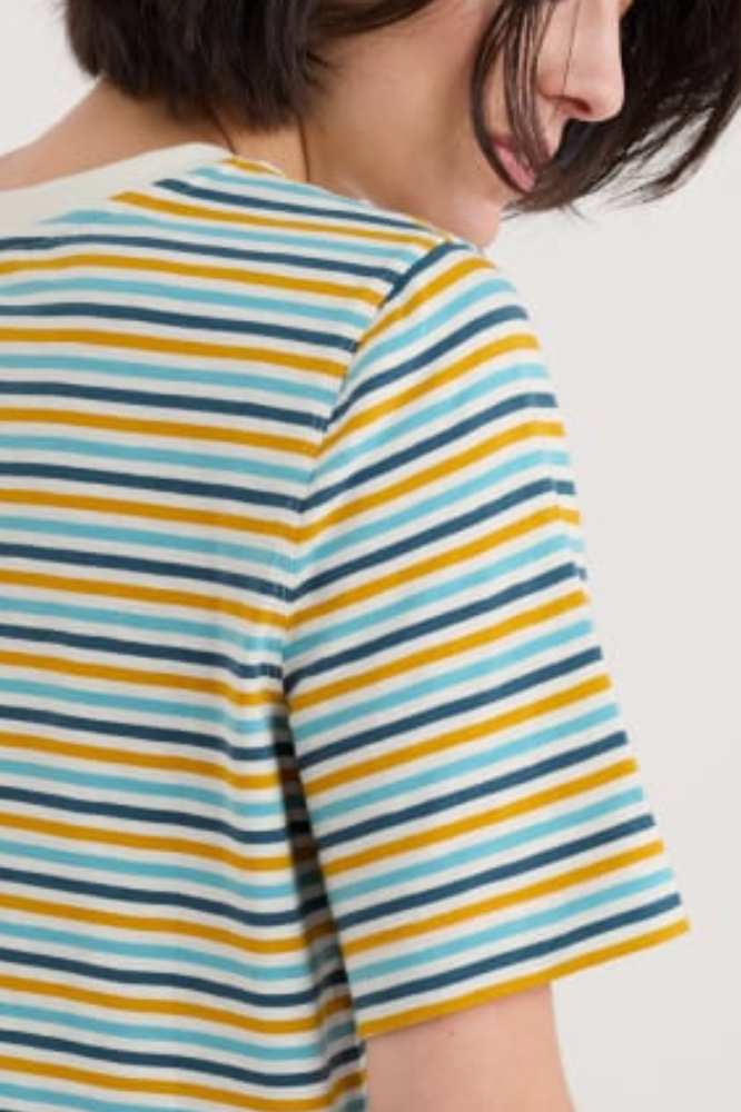 Seasalt Cornwall Copseland T-Shirt Pellitras Tumeric - La Vie en Rose Damesmode