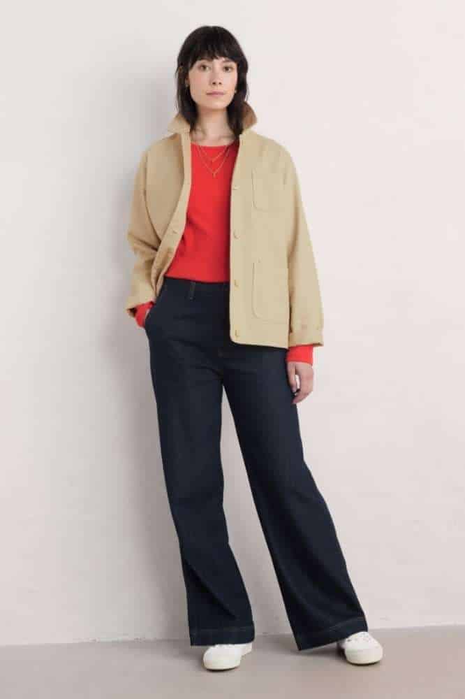 Seasalt Cornwall Gorse Lane Rib Top Tomato - La Vie en Rose Damesmode