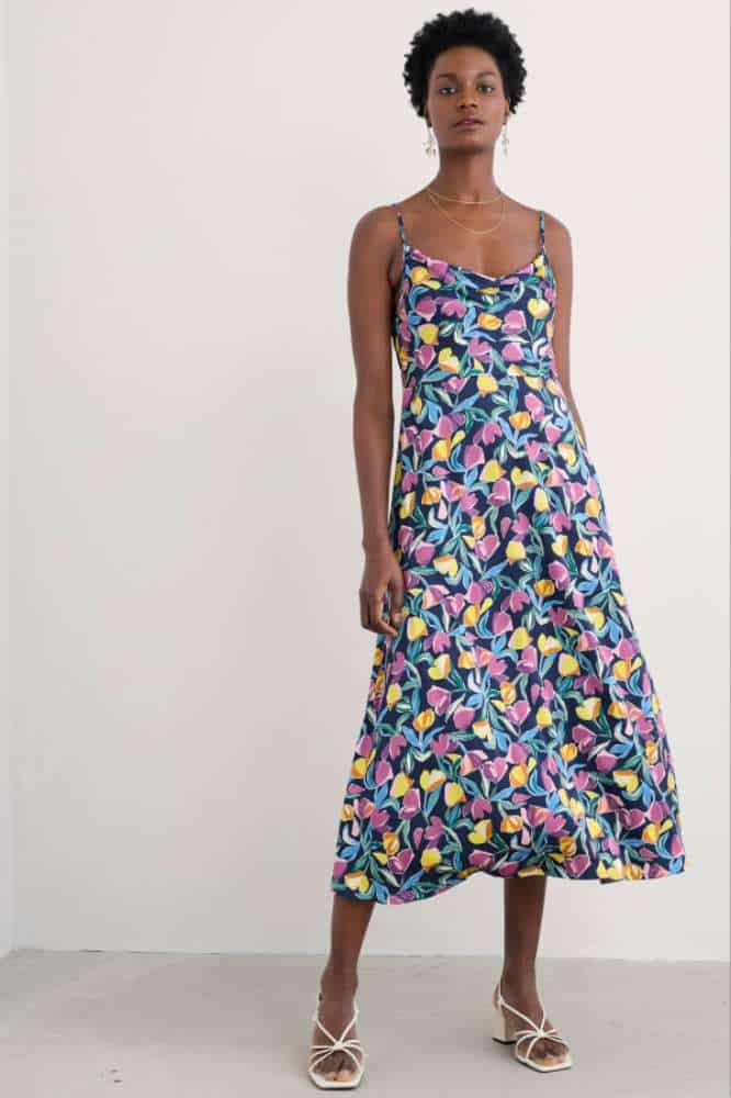 Seasalt Cornwall Housel Bay Dress Collaged Tulips Maritime - La Vie en Rose Damesmode (14)