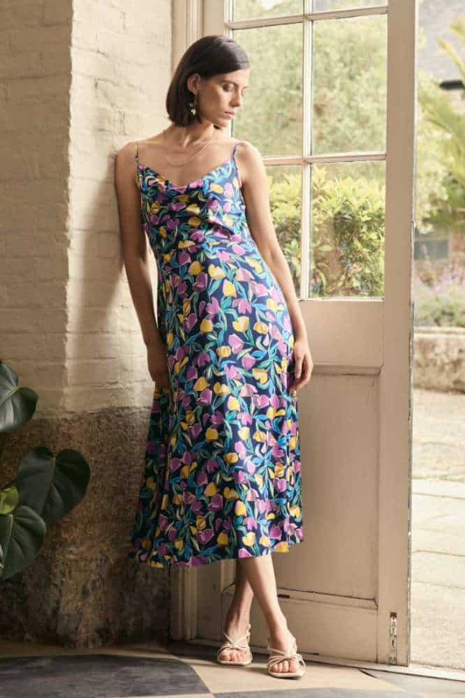 Seasalt Cornwall Housel Bay Dress Collaged Tulips Maritime - La Vie en Rose Damesmode (14)