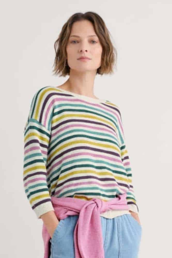 Seasalt Cornwall Knavock Jumper Mini Cornish Orchid Multi - La Vie en Rose Damesmode