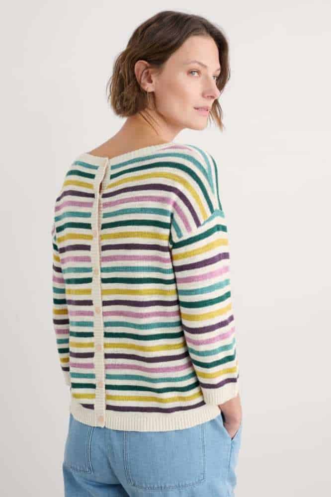 Seasalt Cornwall Knavock Jumper Mini Cornish Orchid Multi - La Vie en Rose Damesmode