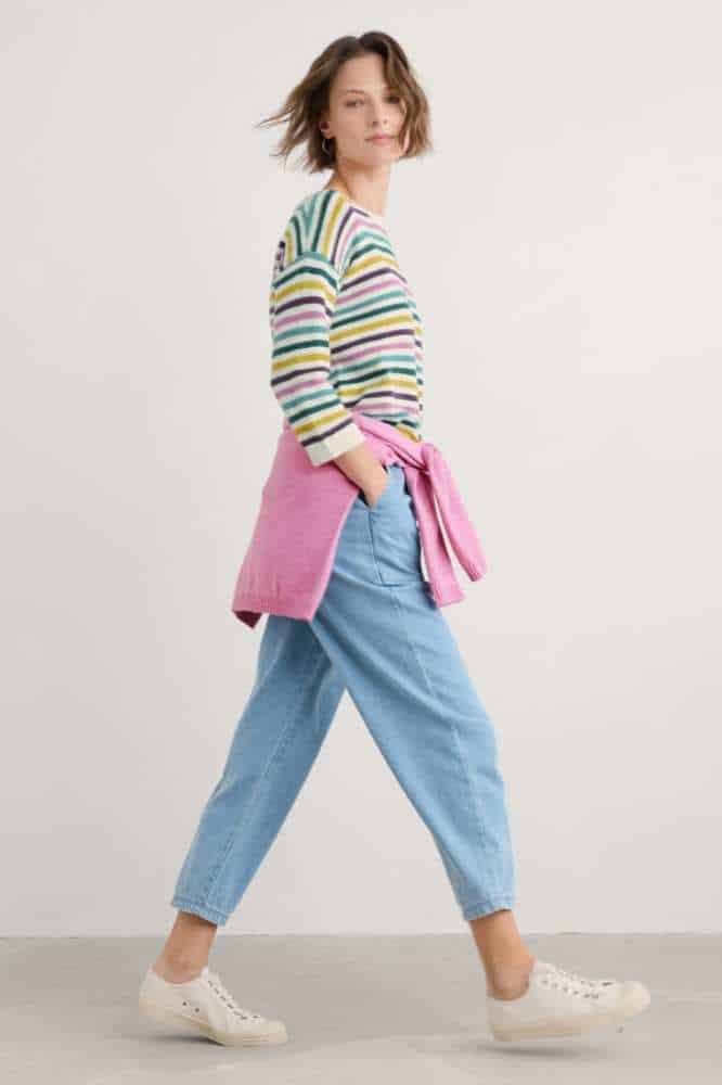 Seasalt Cornwall Knavock Jumper Mini Cornish Orchid Multi - La Vie en Rose Damesmode