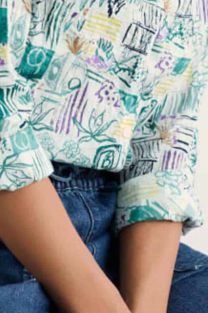 Seasalt Cornwall Larissa Shirt Garden Studio Sketch Chalk - La Vie en Rose Damesmode