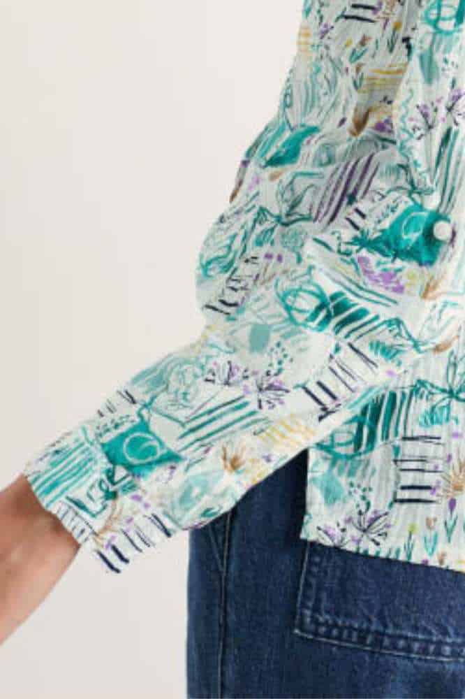 Seasalt Cornwall Larissa Shirt Garden Studio Sketch Chalk - La Vie en Rose Damesmode