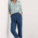 Seasalt Cornwall Larissa Shirt Garden Studio Sketch Chalk - La Vie en Rose Damesmode